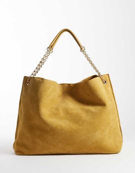 Mango Mango 100% leather suede slouchy shoulder bag in camel-Brown