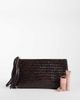 Mango Mango 100% leather woven pouch in brown - 2