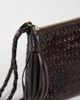 Mango Mango 100% leather woven pouch in brown - 3