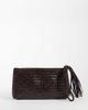 Mango Mango 100% leather woven pouch in brown - 4