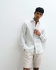 Mango Mango 100% linen striped shirt in light blue - 4