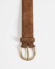 Mango Mango 100% suede belt in brown - 3
