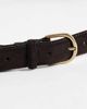 Mango Mango 100% suede belt in dark brown - 2