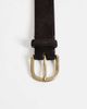 Mango Mango 100% suede belt in dark brown - 3