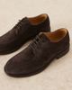 Mango Mango 100% suede brogues in chocolate-Brown - 2