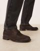 Mango Mango 100% suede brogues in chocolate-Brown - 4