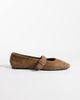 Mango Mango 100% suede buckle strap pumps in mocha-Brown - 1