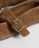 Mango Mango 100% suede buckle strap pumps in mocha-Brown - 4