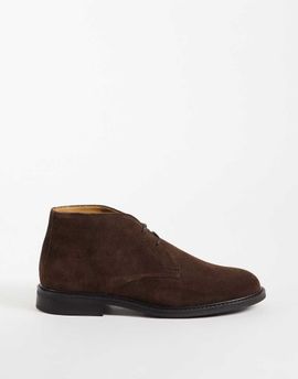 Mango Mango 100% suede desert boots in tan-Brown