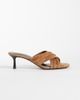 Mango Mango 100% suede heeled sandals in tan-Brown - 1