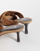Mango Mango 100% suede heeled sandals in tan-Brown - 3