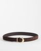 Mango Mango 100% suede leather belt in dark brown - 1