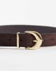 Mango Mango 100% suede leather belt in dark brown - 3