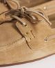Mango Mango 100% suede leather boat shoes in sand-Brown - 4