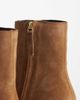 Mango Mango 100% suede leather heeled cowboy boots in camel-Neutral - 3