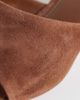 Mango Mango 100% suede leather heeled mules in brown - 3
