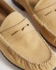 Mango Mango 100% suede leather loafers in sand-Neutral - 3