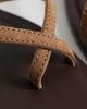 Mango Mango 100% suede leather strappy flat sandals in brown - 3