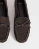 Mango Mango 100% suede loafers with bow detailing in chocolate-Brown - 2