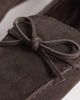 Mango Mango 100% suede loafers with bow detailing in chocolate-Brown - 4
