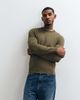 Mango Mango 100% wool knitted sweater in khaki-Green - 2