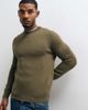Mango Mango 100% wool knitted sweater in khaki-Green - 4
