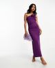 Mango Mango 3D floral detail midi dress in purple-Pink - 1