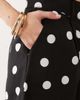 Mango Mango Abrei linen mix bermuda shorts in black and white polka dots - part of a set - 3