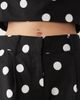 Mango Mango Abrei linen mix bermuda shorts in black and white polka dots - part of a set - 4