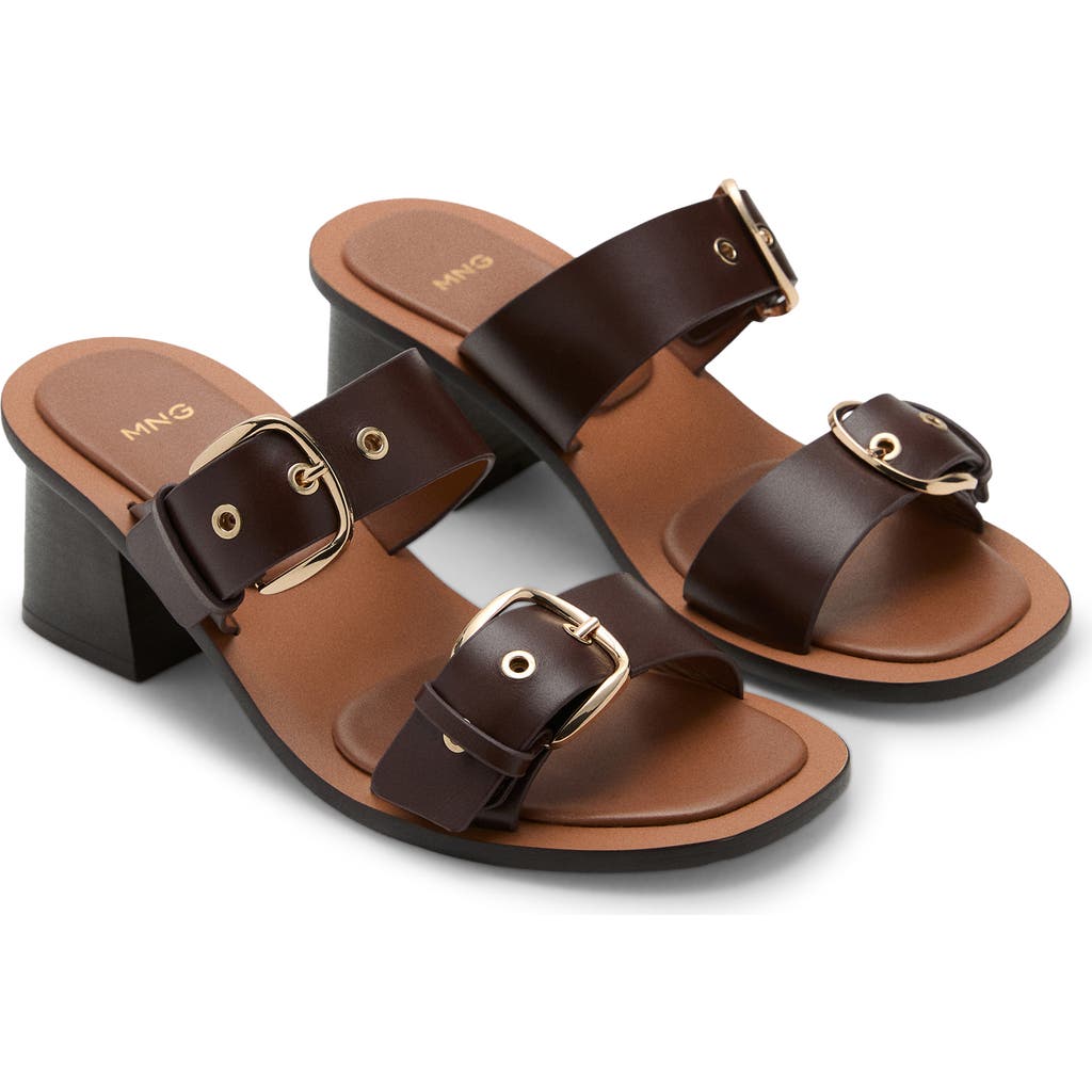 MANGO MANGO Amy Buckle Strap Slide Sandal
