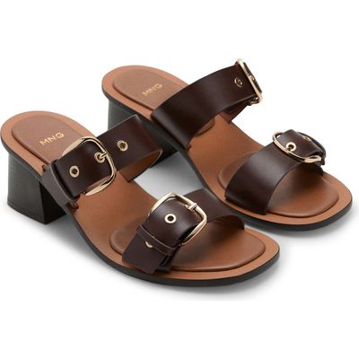 MANGO MANGO Amy Buckle Strap Slide Sandal