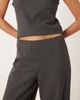 Mango Mango Ancona straight pants in gray - part of a set - 3