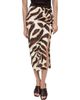 MANGO MANGO Animal Print Side Slit Midi Skirt - 1