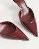 Mango Mango ankle strap heeled pumps in burgundy-Brown - 3