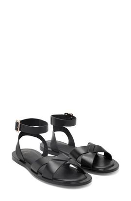 MANGO MANGO Ankle Strap Leather Sandal