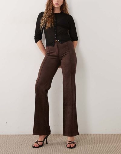 Mango Mango Ante tailored trouser set in brown