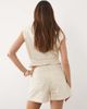 Mango Mango Aria 100% cotton utility shorts in cream - part of a set-Neutral - 2