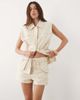 Mango Mango Aria 100% cotton utility shorts in cream - part of a set-Neutral - 3