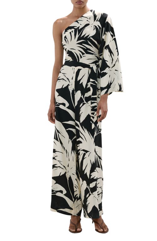 MANGO MANGO Asymmetrical Flare Sleeve Jumpsuit