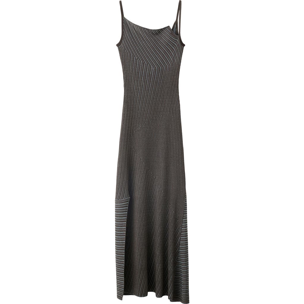 MANGO MANGO Asymmetrical Striped Knit Dress