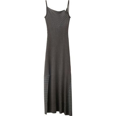 MANGO MANGO Asymmetrical Striped Knit Dress