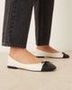 Mango Mango ballet flat with bow in black and white - 1