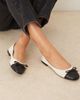 Mango Mango ballet flat with bow in black and white - 2