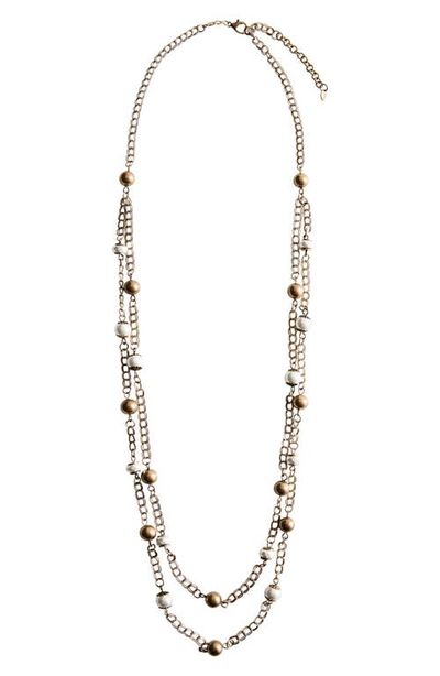 MANGO MANGO Bead Detail Layered Necklace
