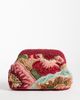 Mango Mango beaded clutch bag in red - 1