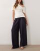 Mango Mango Beli relaxed trouser set in navy pinstripe - 1