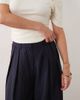 Mango Mango Beli relaxed trouser set in navy pinstripe - 3