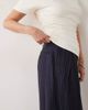 Mango Mango Beli relaxed trouser set in navy pinstripe - 4