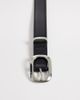 Mango Mango belt with oval buckle hardware in black - 2