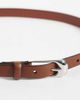 Mango Mango belt with silver buckle in chocolate-Brown - 3